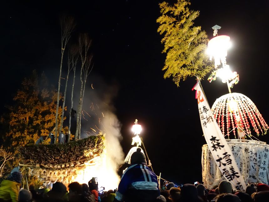 Dosojin Fire Festival at Nozawa Onsen