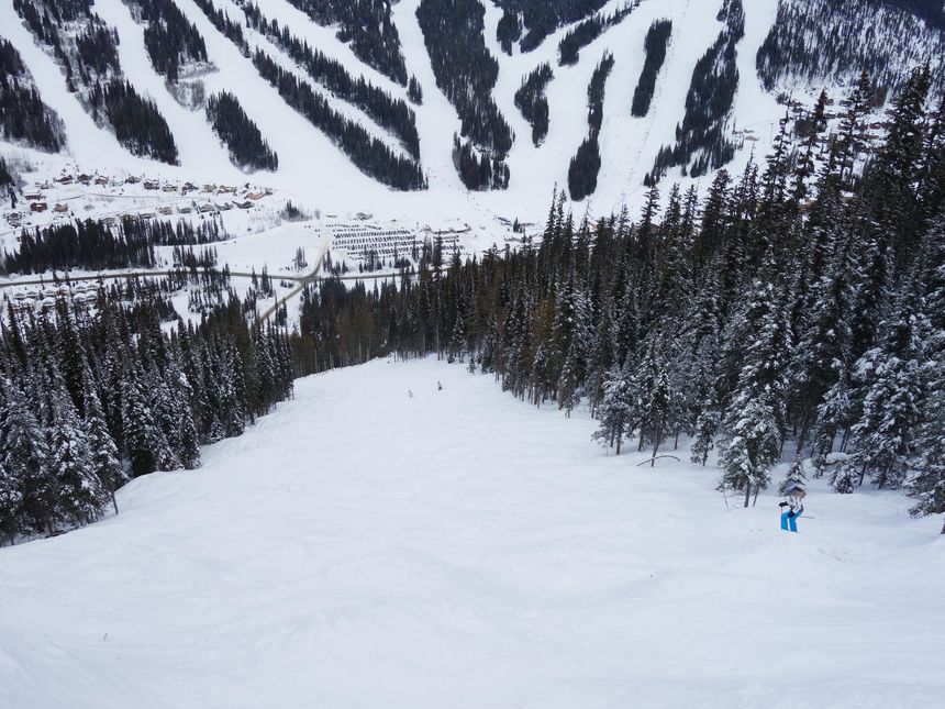 all trails at Sun Peaks lead back into the village