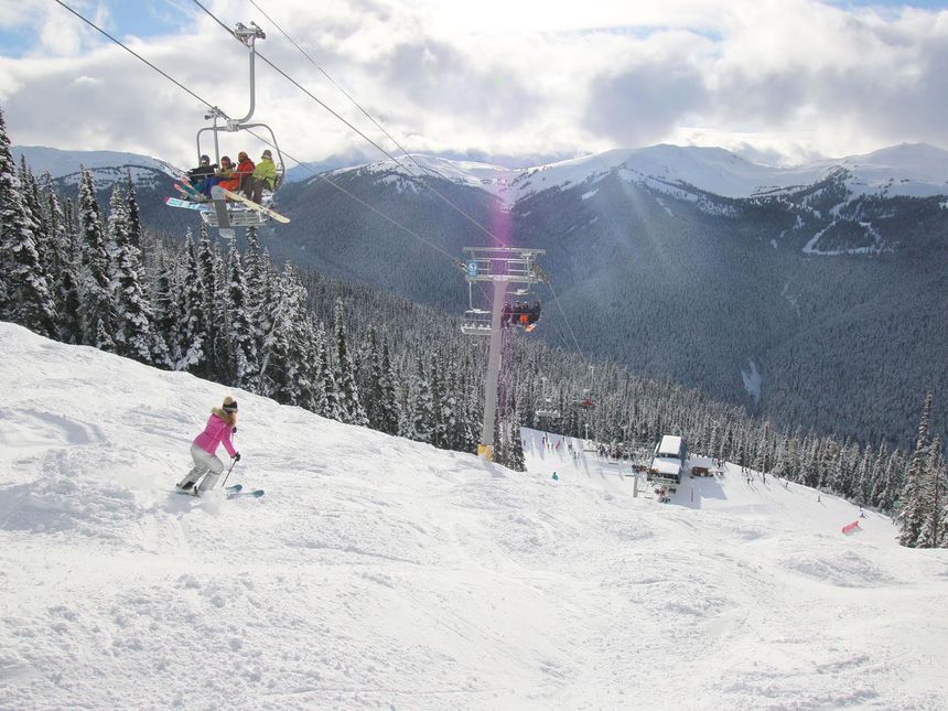 skiing chairlift Whistler Blackcomb