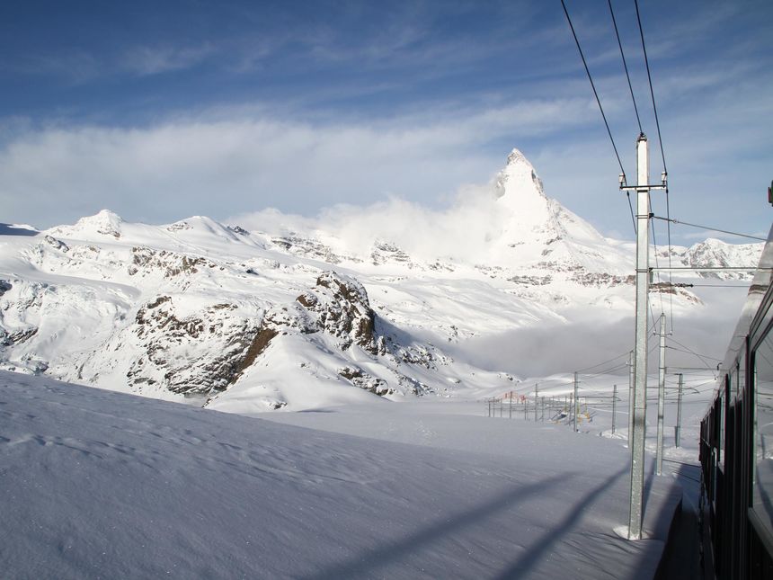 view from Gornergrat train Zermatt