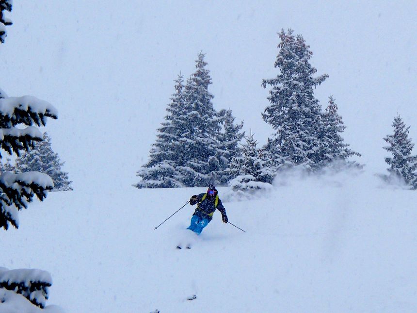 powder day ski Courchevel