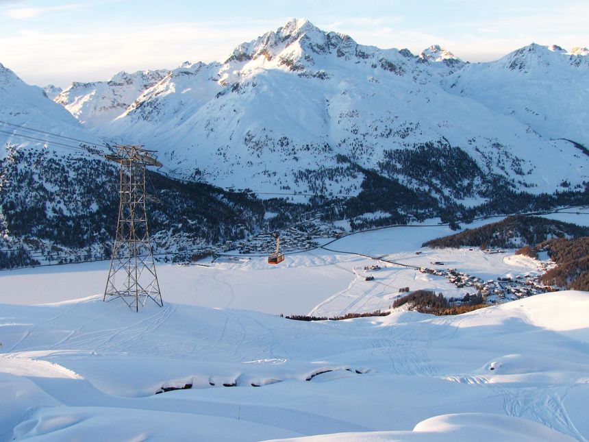 St Moritz ski resort tram