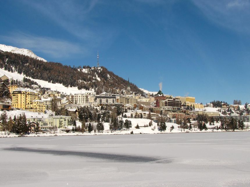 frozen lake St Moritz Switzerland