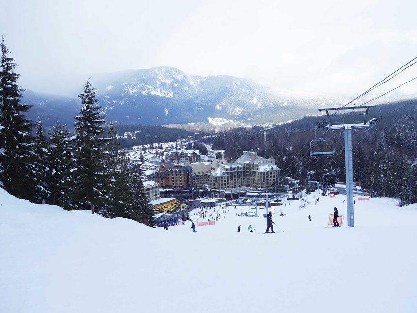 Whistler Village from the slopes