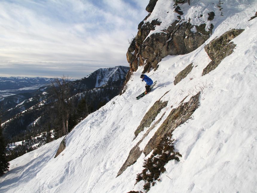 steep skiing Jackson Hole